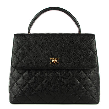 Chanel Caviar Quilted Jumbo Kelly Flap Black 1 of 8