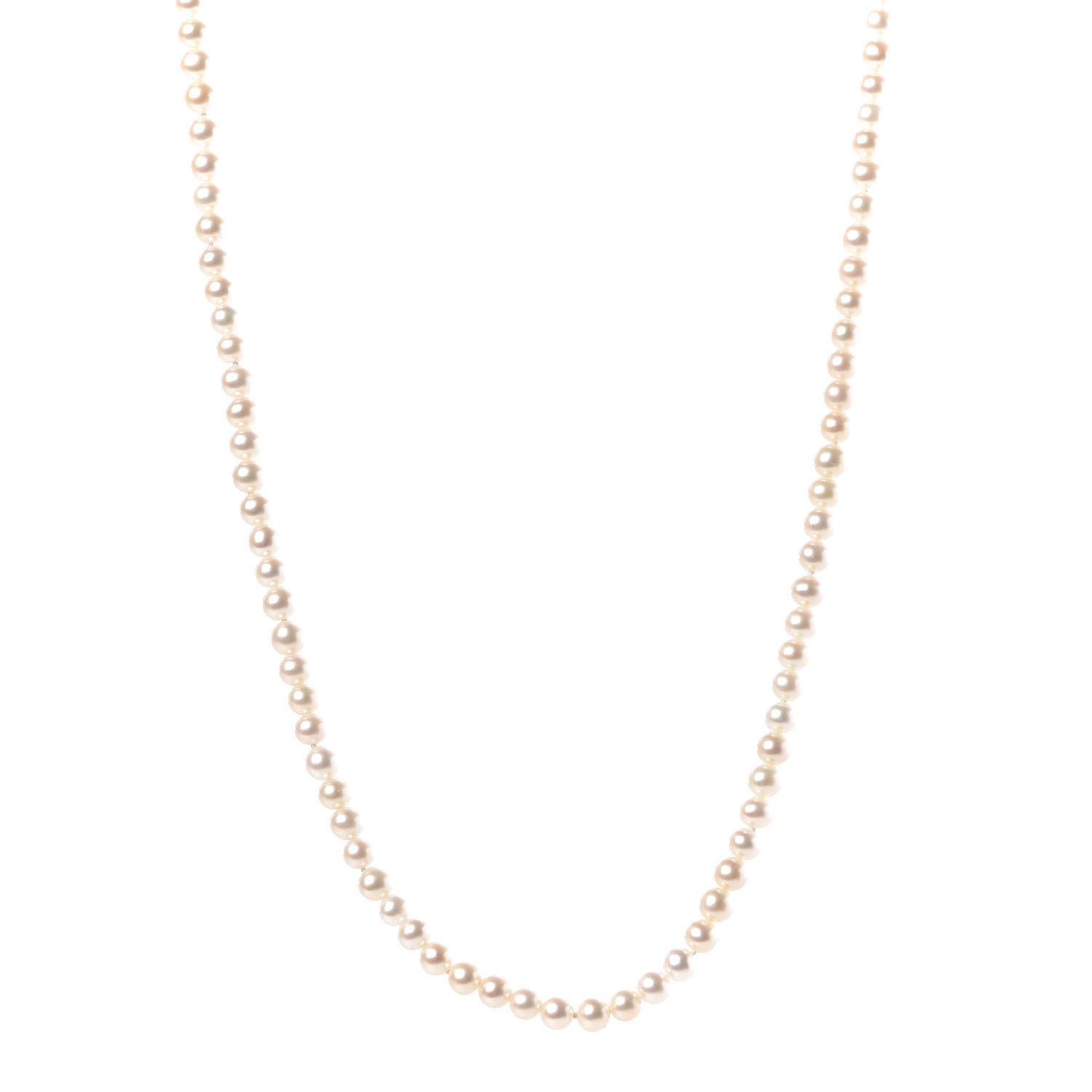 Tiffany Sterling Silver Freshwater Pearl 5-6mm Ziegfeld Necklace 1 of 6