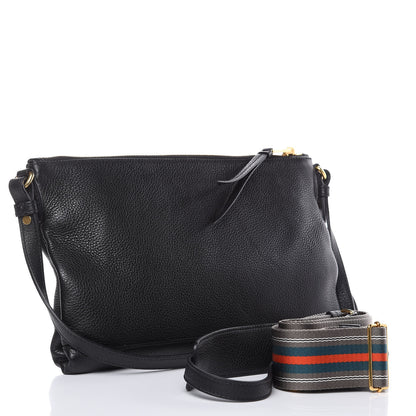 Prada Vitello Daino Crossbody Bag Black 4 of 11