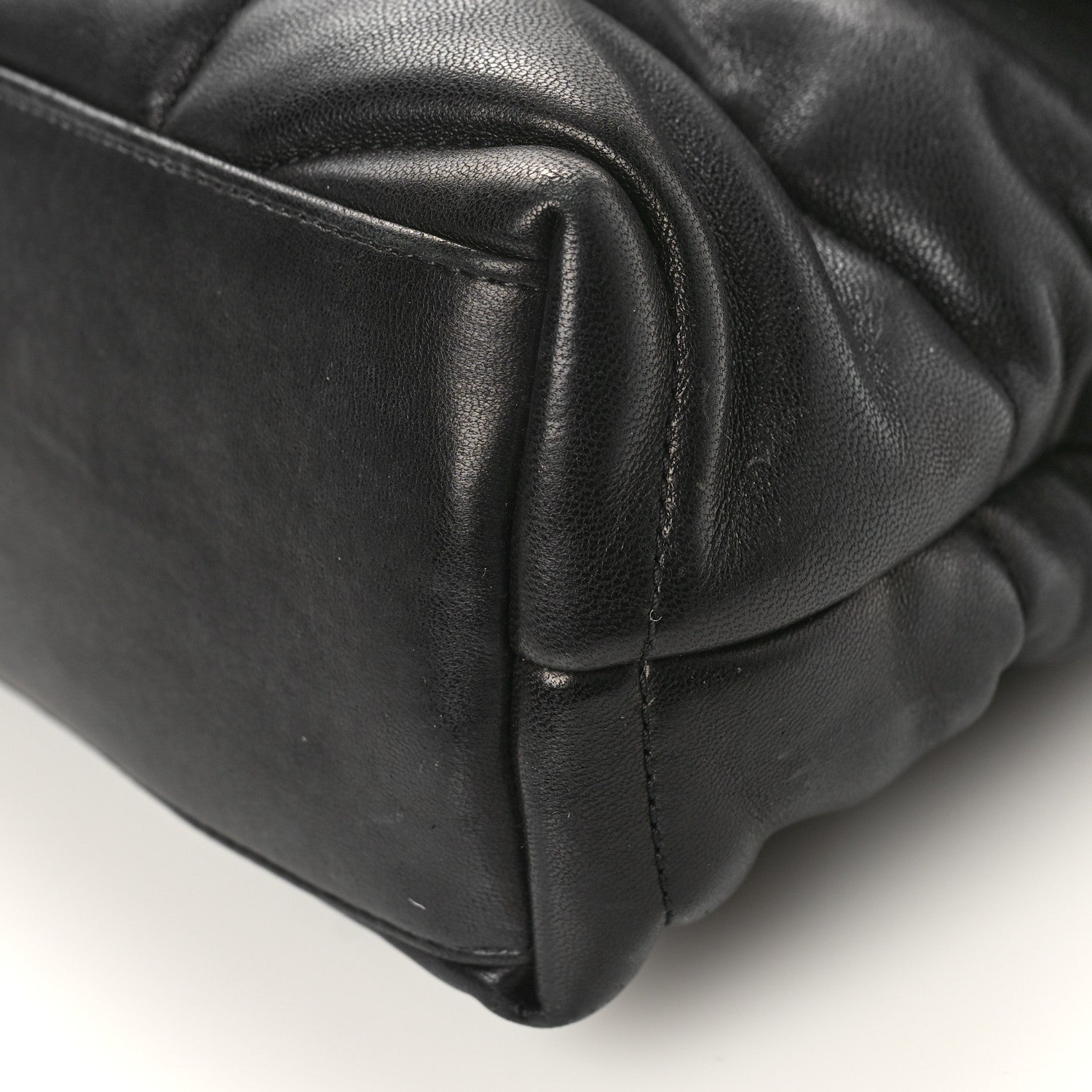 Saint Laurent Lambskin Quilted Monogram Monochrome Small Loulou Puffer Chain Satchel Black 8 of 12