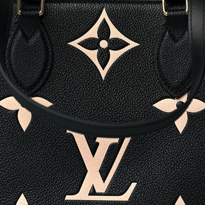 Louis Vuitton Empreinte Monogram Giant Onthego MM Black Beige 7 of 9