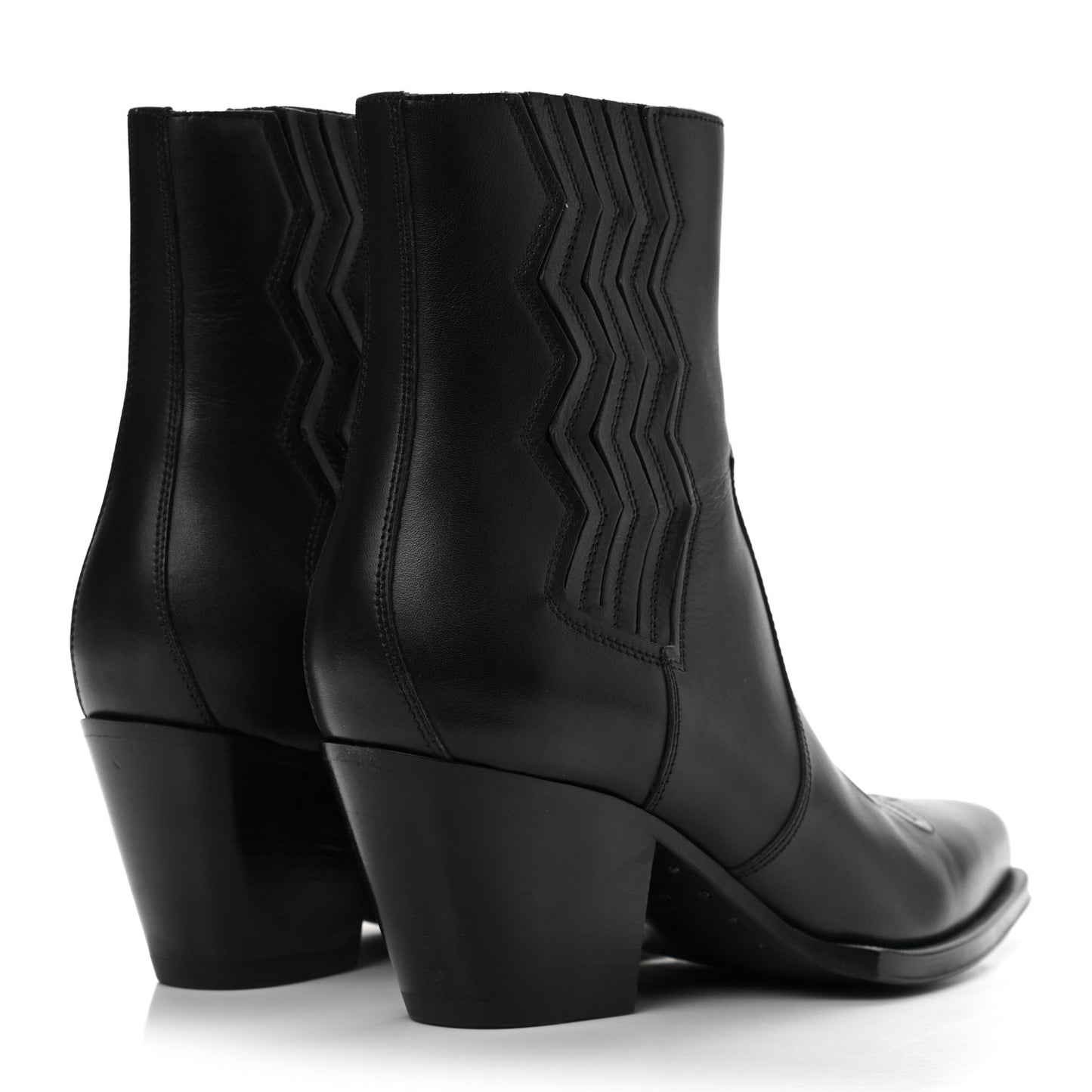 Calfskin Womens Vegas Ankle Boot 38 Black