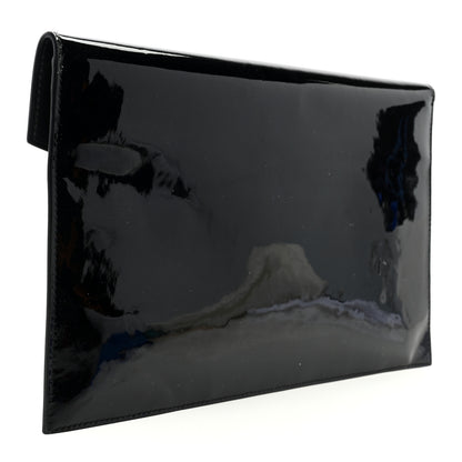Saint Laurent Patent Calfskin Monogram Uptown Clutch Black 3 of 6