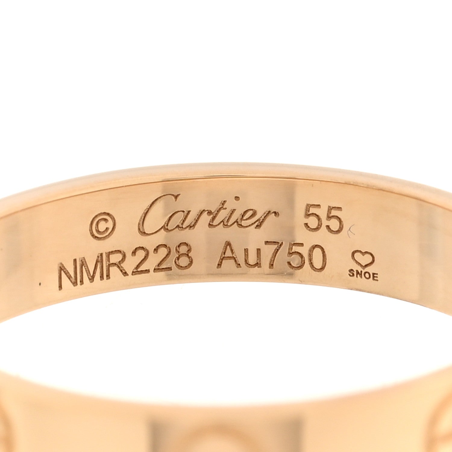 Cartier 18K Yellow Gold 3.5mm LOVE Wedding Band Ring 55 7.25 4 of 5