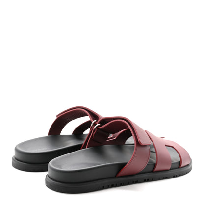 Hermes Calfskin Womens Chypre Sandals 40 Rouge H 5 of 10