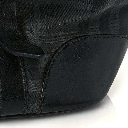 Burberry Nylon Smoked Check Weekend Duffle Bag Black 18 of 18