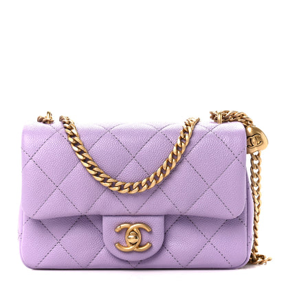 Chanel Caviar Quilted Mini Rectangular Sweetheart Flap Lilac 1 of 12