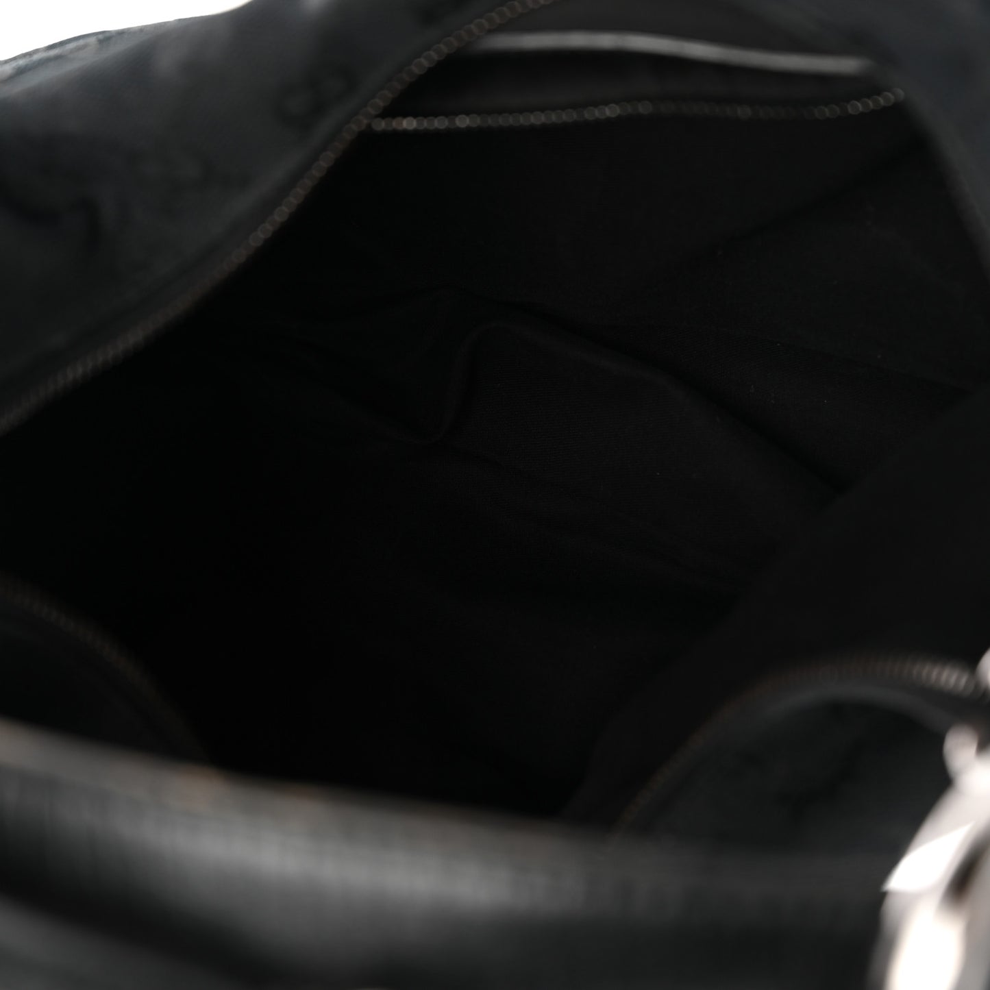 Monogram Medium Horsebit Chain Hobo Black