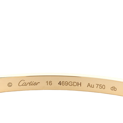 Cartier 18K Yellow Gold 6 Diamond Small LOVE Bracelet 16 4 of 7