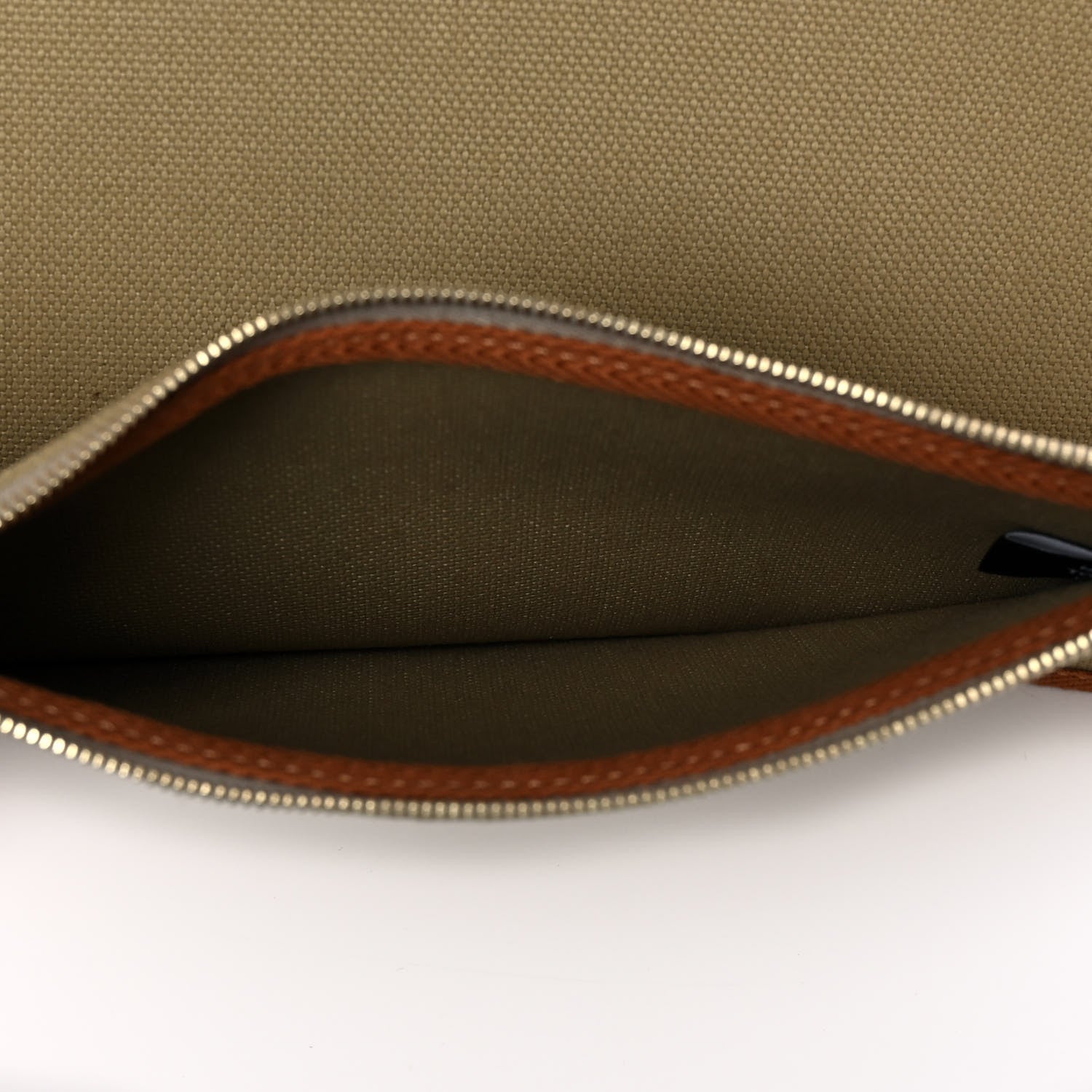 Hermes Military Toile Vache Hunter Herbag Zip Retourne 31 PM Poussiere Fauve 8 of 21