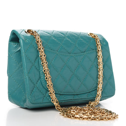 Chanel Aged Calfskin Quilted 2.55 Reissue Mini Flap Green 3 of 12