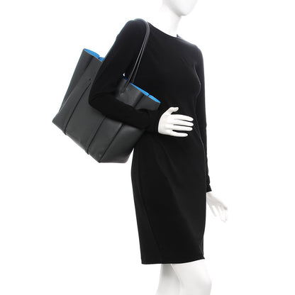 Balenciaga Veau Baltimore Double Sided Small Everyday Tote Gris Fossile Bleu Turquoise 2 of 8