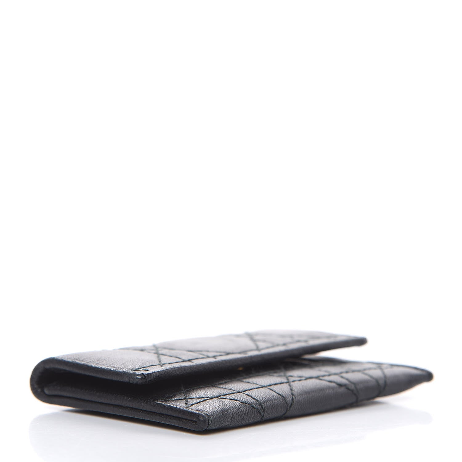 Christian Dior Lambskin Cannage Lady Dior Flap Card Holder Black 4 of 9