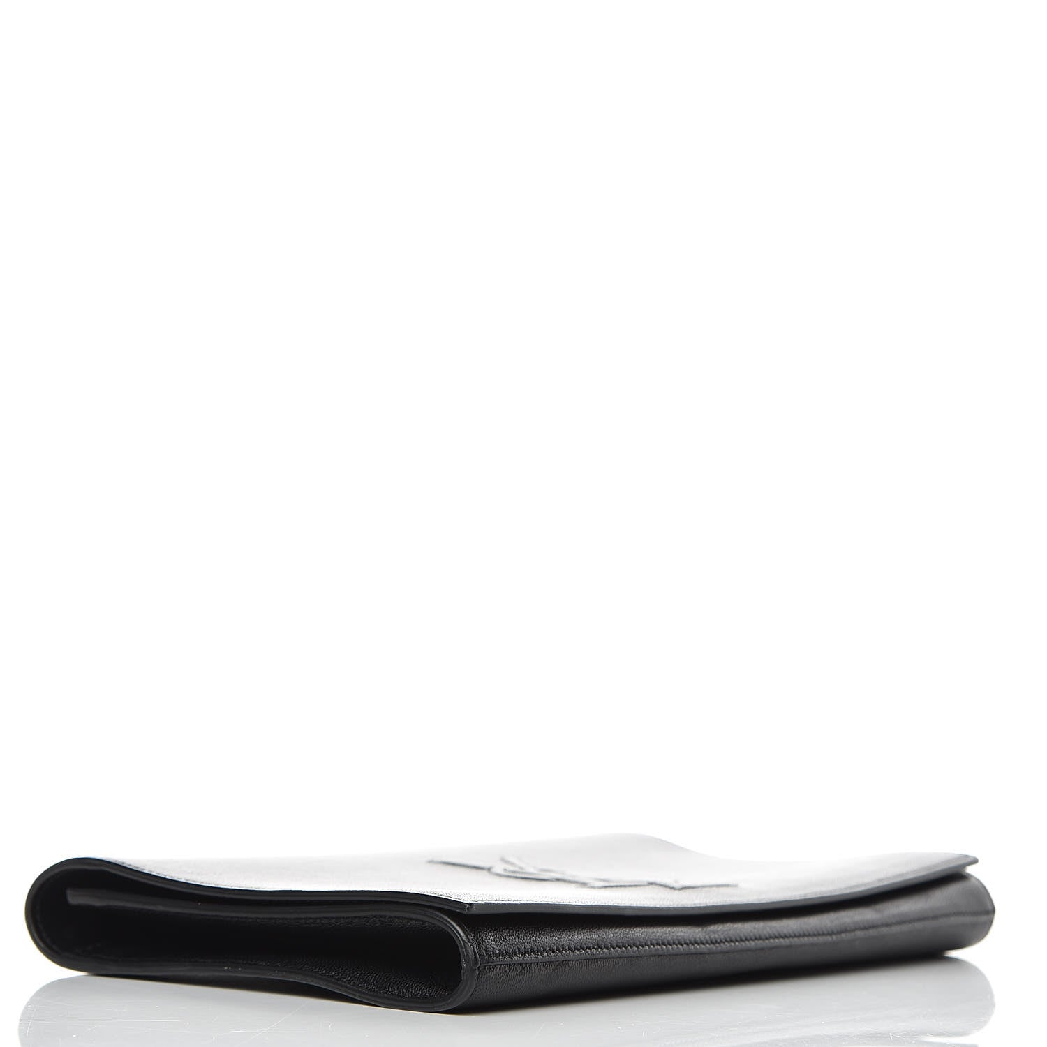 Saint Laurent Calfskin Monogram Large Belle De Jour Clutch Black 4 of 9