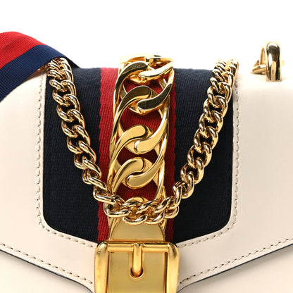 Gucci Calfskin Mini Sylvie Chain Shoulder Bag White 8 of 10