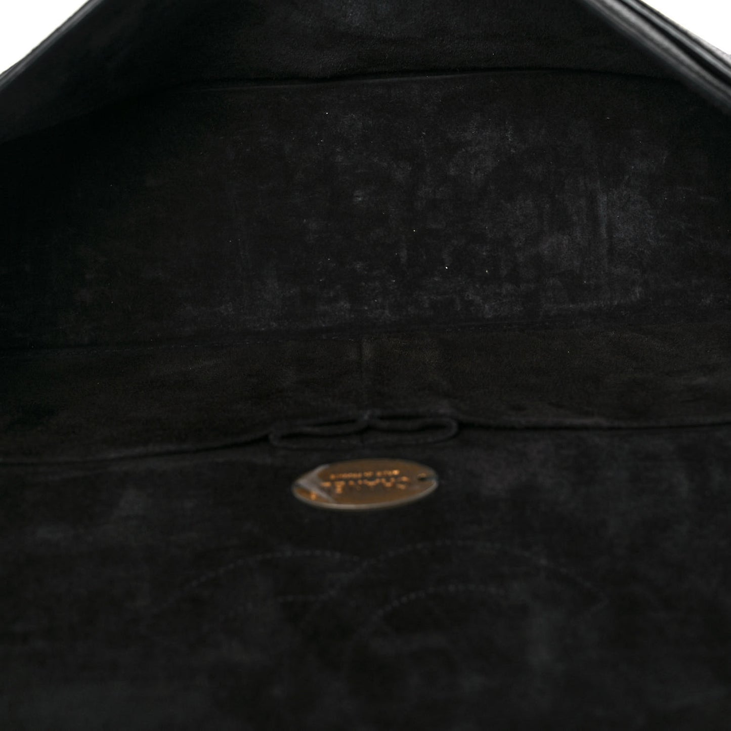 Grained Calfskin Jumbo Classic Pure Double Flap Black