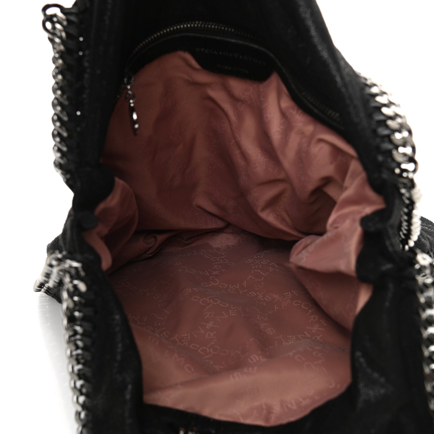 Shaggy Deer Small Falabella Fold Over Tote Black