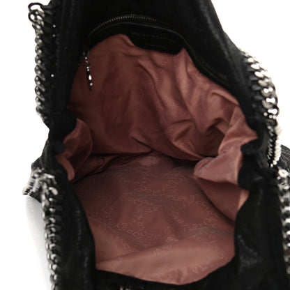 Stella McCartney Shaggy Deer Small Falabella Fold Over Tote Black 3 of 8