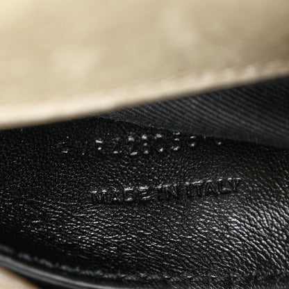 Saint Laurent Waxed Calfskin Matelasse Chevron Medium Monogram College Bag Fog Gray 8 of 12