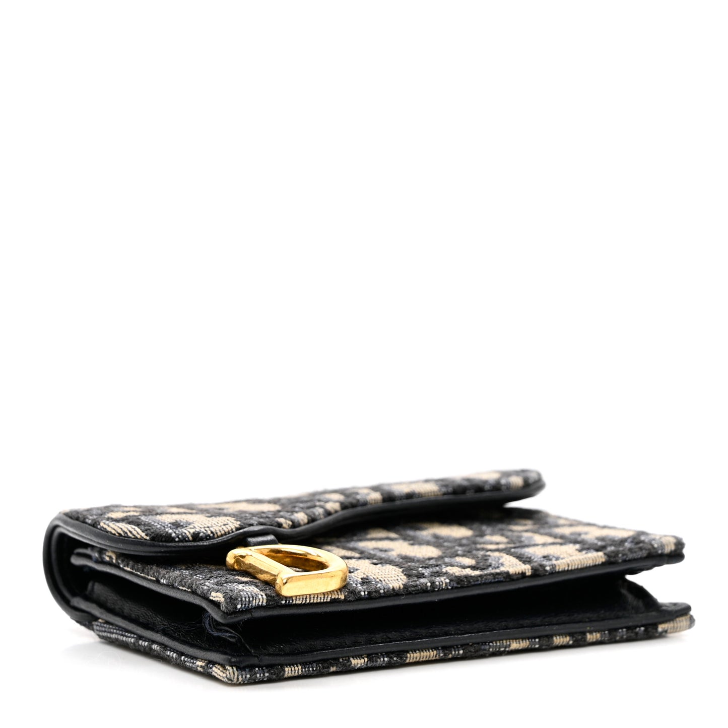 Oblique Saddle Card Holder Blue