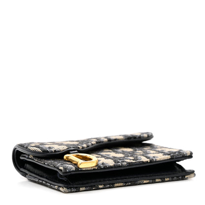 Christian Dior Oblique Saddle Card Holder Blue 4 of 7