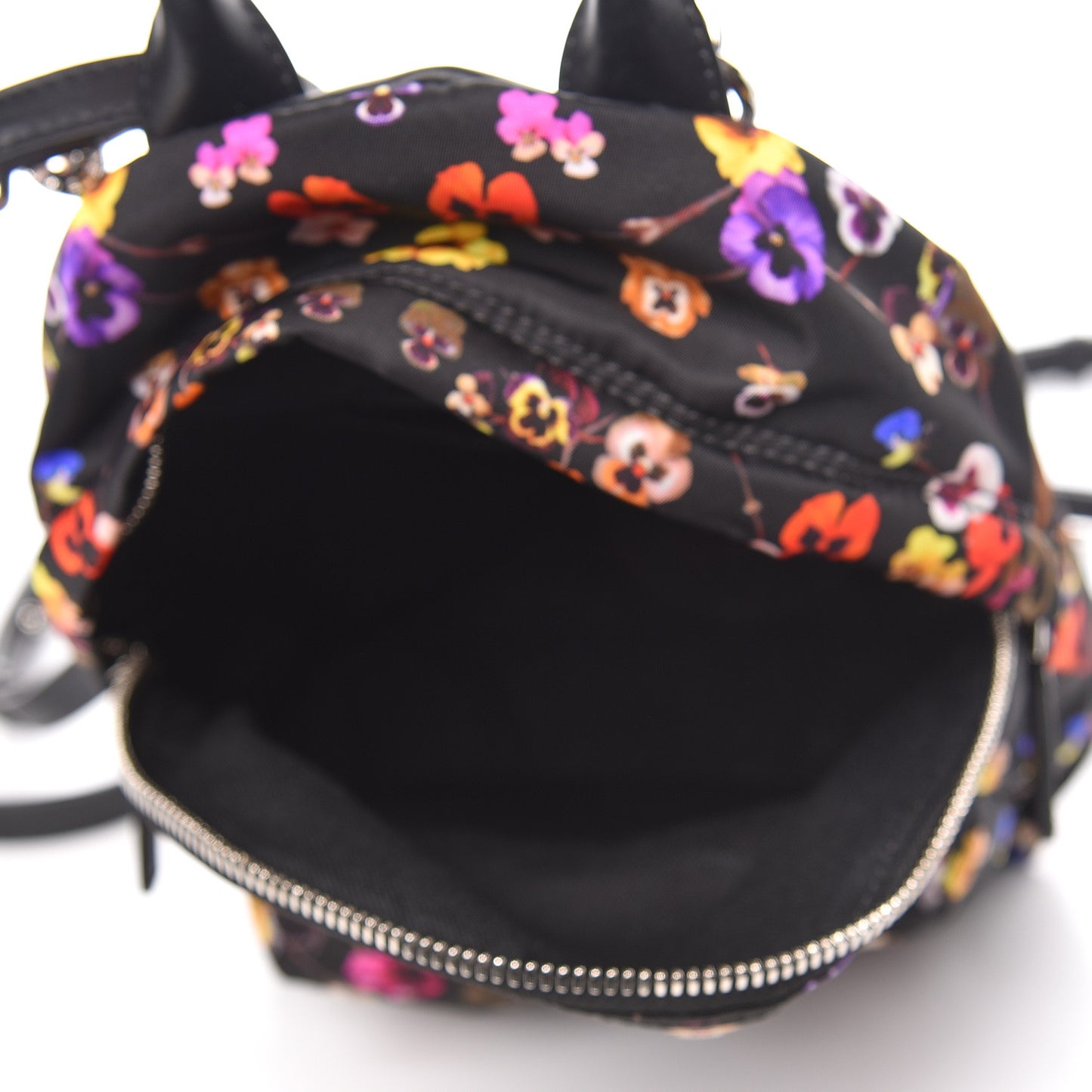 Tech Twill Nylon Pansy Print Nano Backpack Multicolor