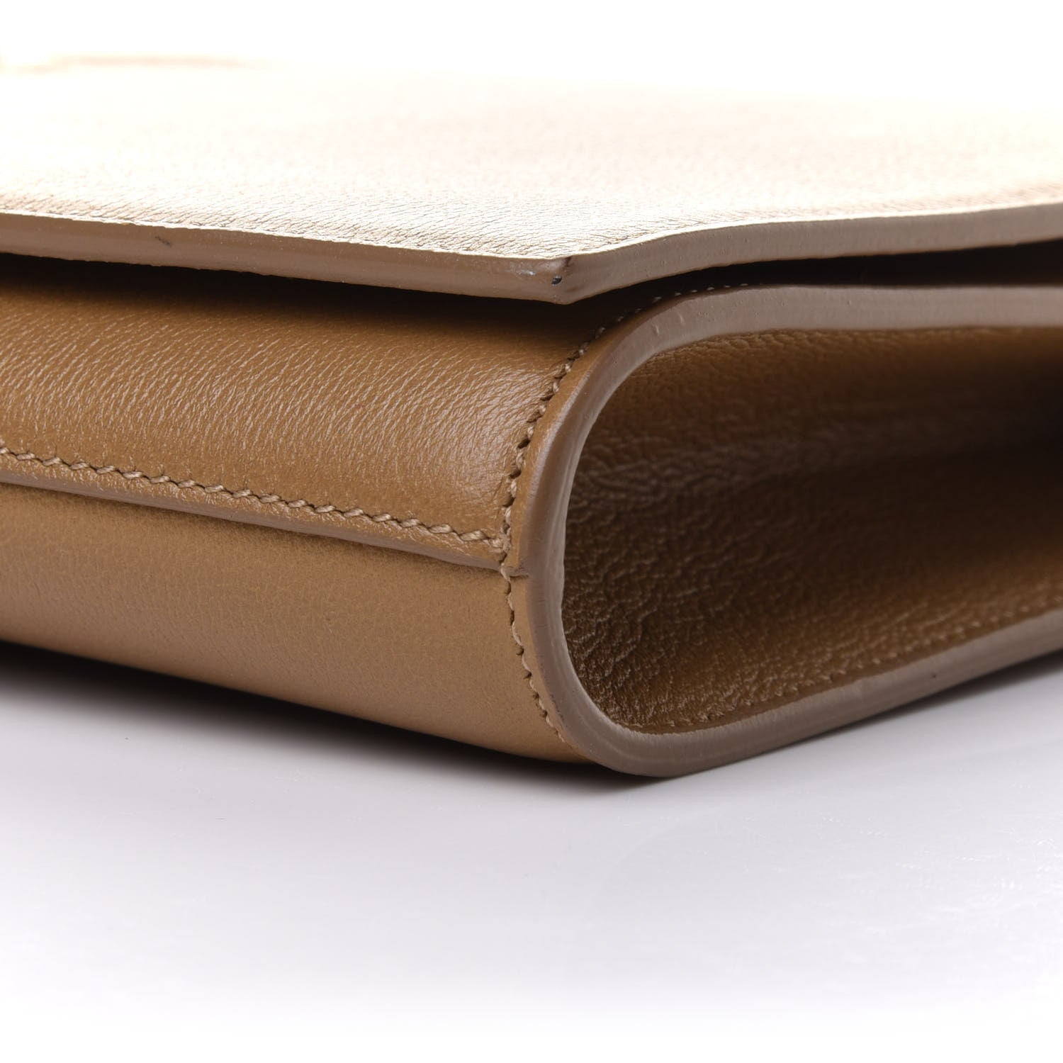 Saint Laurent Calfskin Monogram Large Belle De Jour Clutch Beige 11 of 12