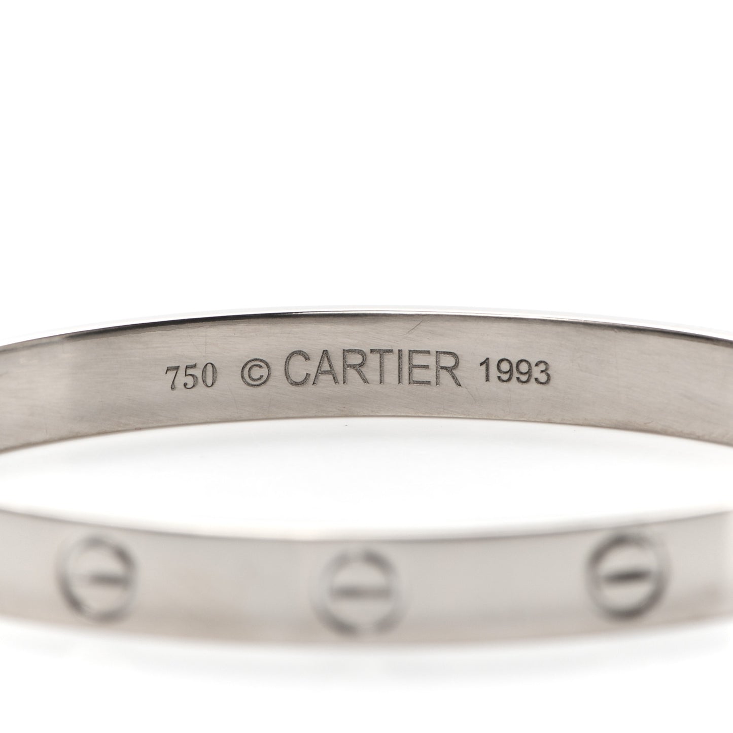 18K White Gold LOVE Bracelet 16