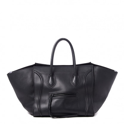 Celine Grained Calfskin Medium Phantom Luggage Black 1 of 9
