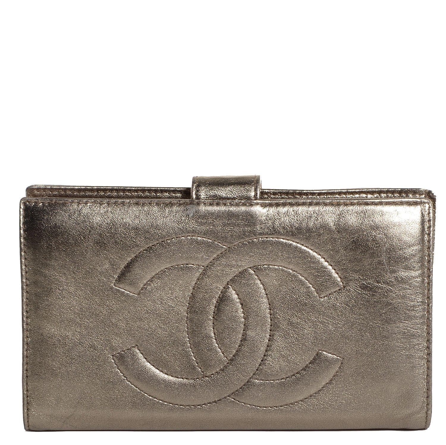 Chanel Metallic Lambskin Timeless CC French Wallet Gold 1 of 7
