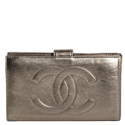 Chanel Metallic Lambskin Timeless CC French Wallet Gold 1 of 7