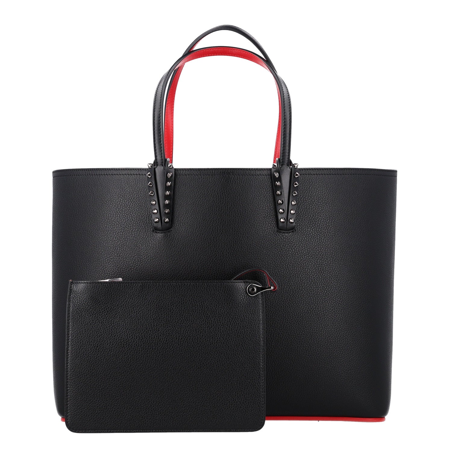 Christian Louboutin Calfskin Spikes East West Cabata Tote Black 3 of 11
