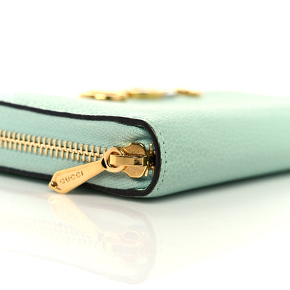 Gucci Posillipo Grain Calfskin Zumi Zip Around Wallet Water Green 7 of 8