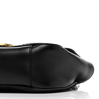 Gucci Calfskin Matelasse Mini GG Marmont Shoulder Bag Black 5 of 8