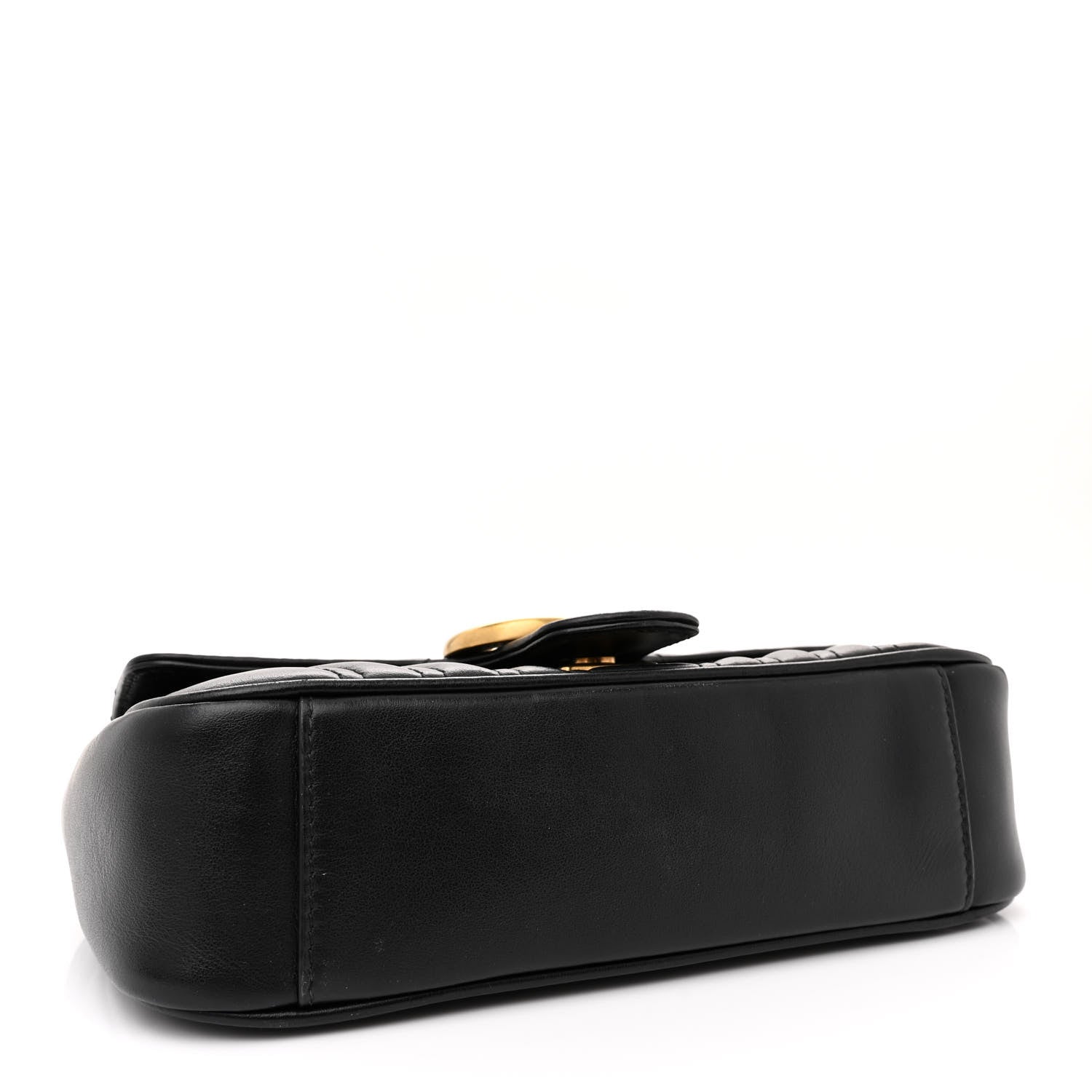 Gucci Calfskin Matelasse Mini GG Marmont Shoulder Bag Black 4 of 12