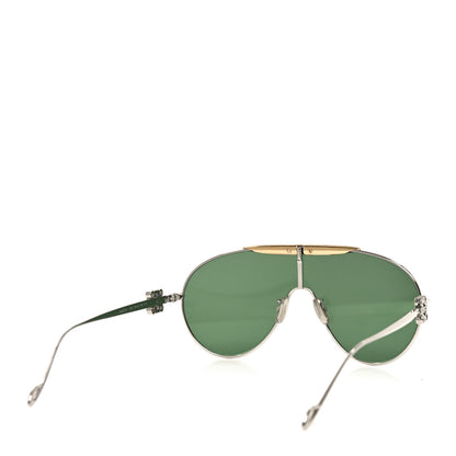 Loewe Metal Anagram Spoiler Aviator Oversized Sunglasses LW40111U Gold Silver 4 of 7