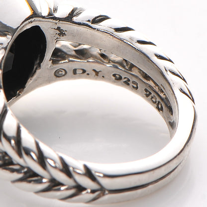 David Yurman Sterling Silver 18K Yellow Gold Black Onyx Noblesse Ring 52 6.25 4 of 4