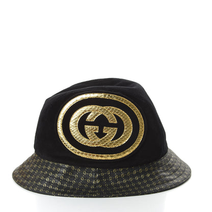 Gucci X DAPPER DAN Velvet Nappa Ayers GG Micro Monogram Fedora S Black 3 of 6