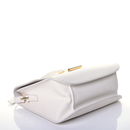 Tom Ford Grained Calfskin Large T Clasp Tara Crossbody Bag White 4 of 9