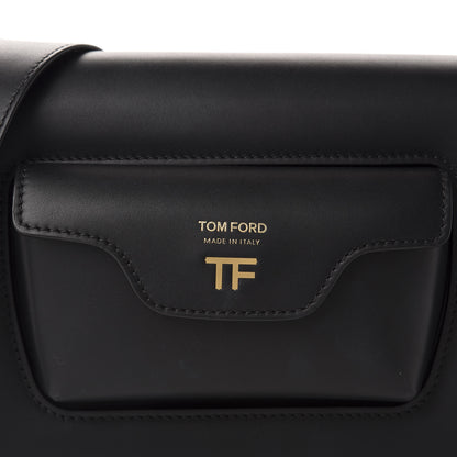 Tom Ford Calfskin Hollywood T Twist Shoulder Bag Black 10 of 10
