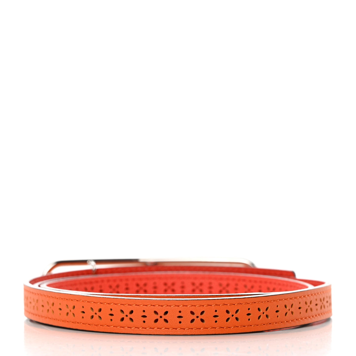 Swift Epsom Perforated 13mm Roulis Belt 85 34 Orange Rose Jaipur