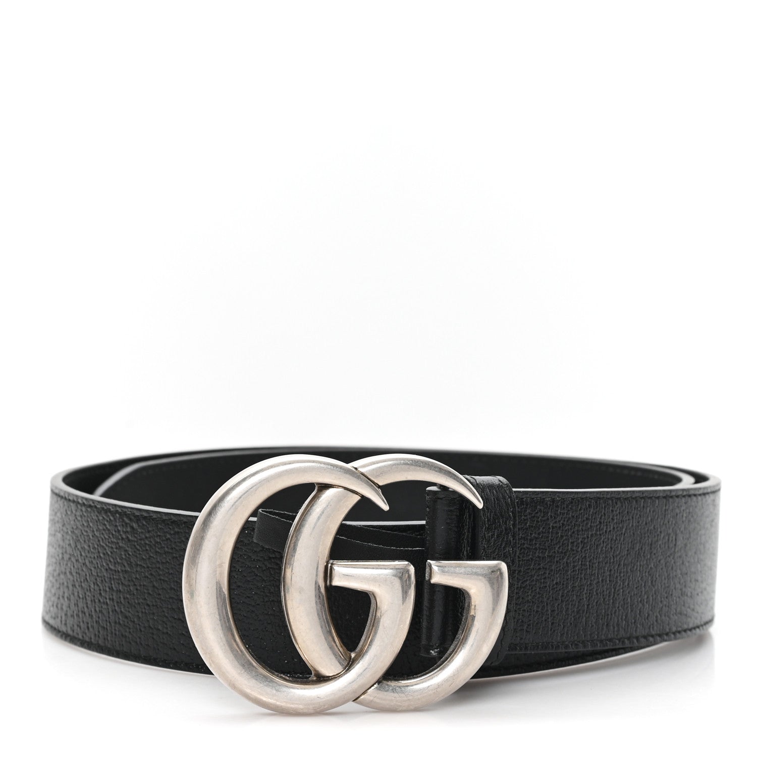 Gucci Textured Calfskin Double G 40mm Belt 80 32 Black 1 of 4