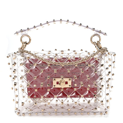 Valentino Garavani PVC Medium Rockstud Spike Shoulder Bag 1 of 9