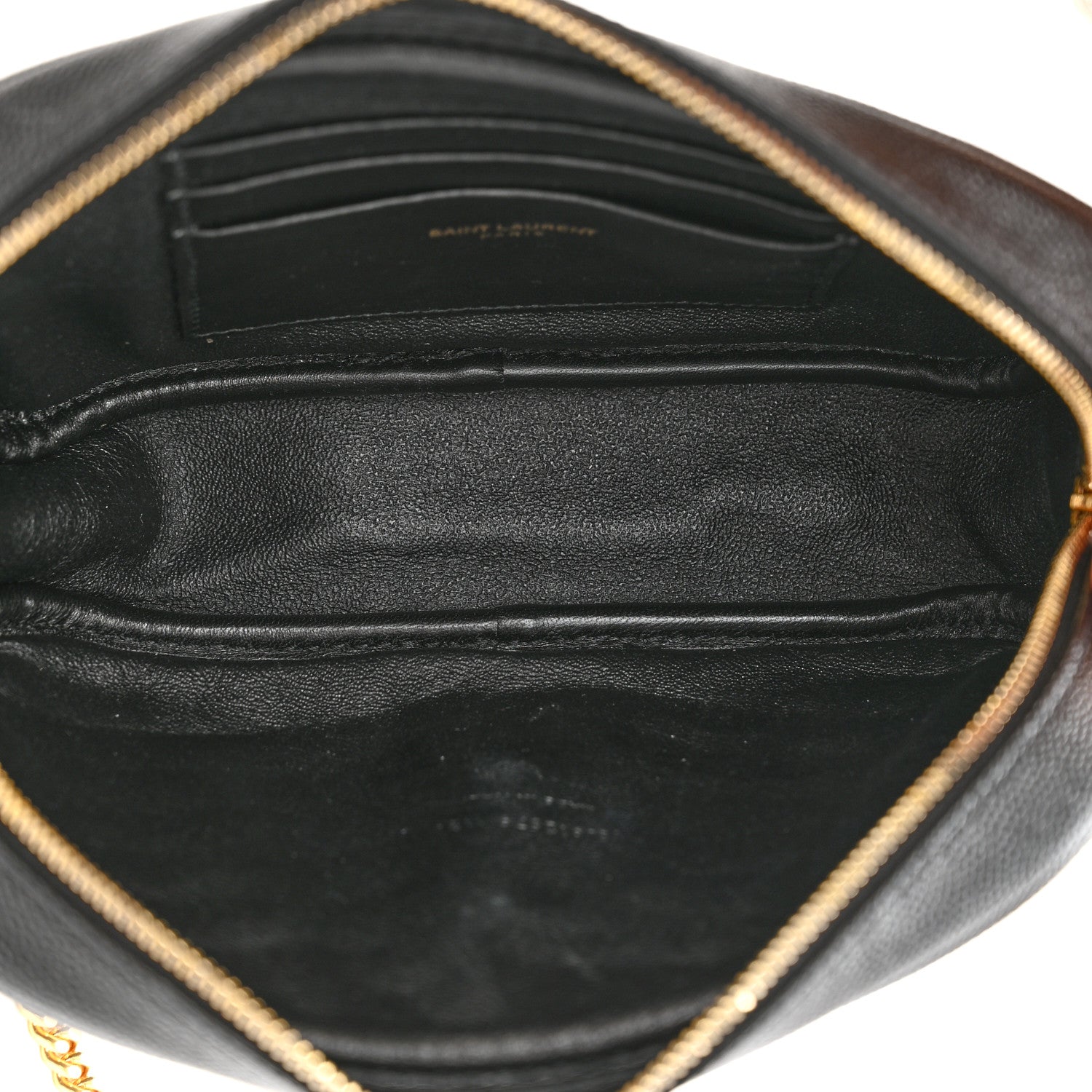 Saint Laurent Grain De Poudre Matelasse Monogram Mini Lou Camera Bag Black 5 of 9