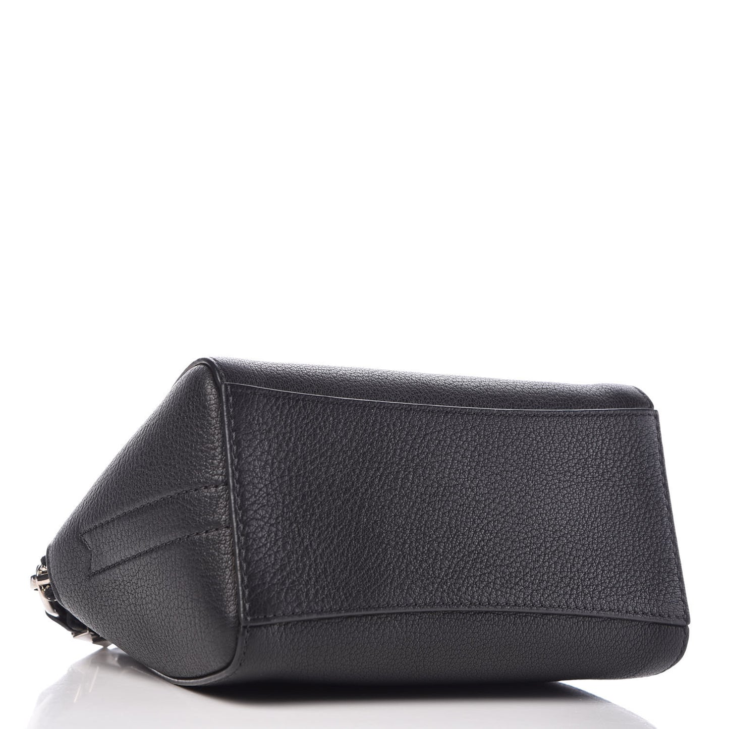 Sugar Goatskin Small Antigona Beauty Wristlet Black