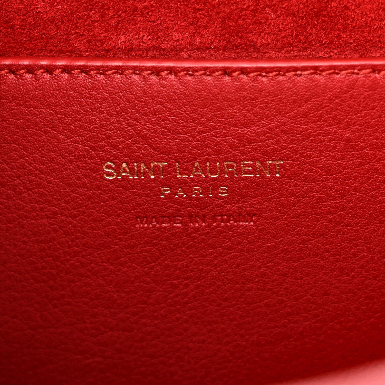 Saint Laurent Calfskin Baby Monogram Cabas Red 6 of 11