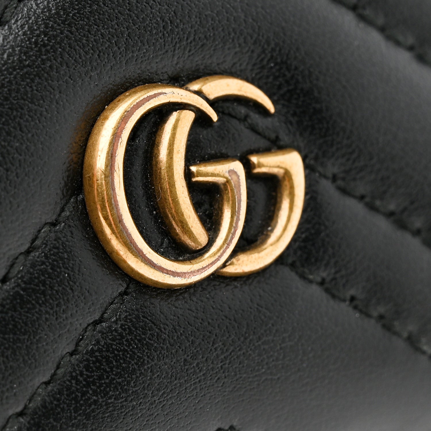 Gucci Calfskin Matelasse GG Marmont Card Holder Black 11 of 11