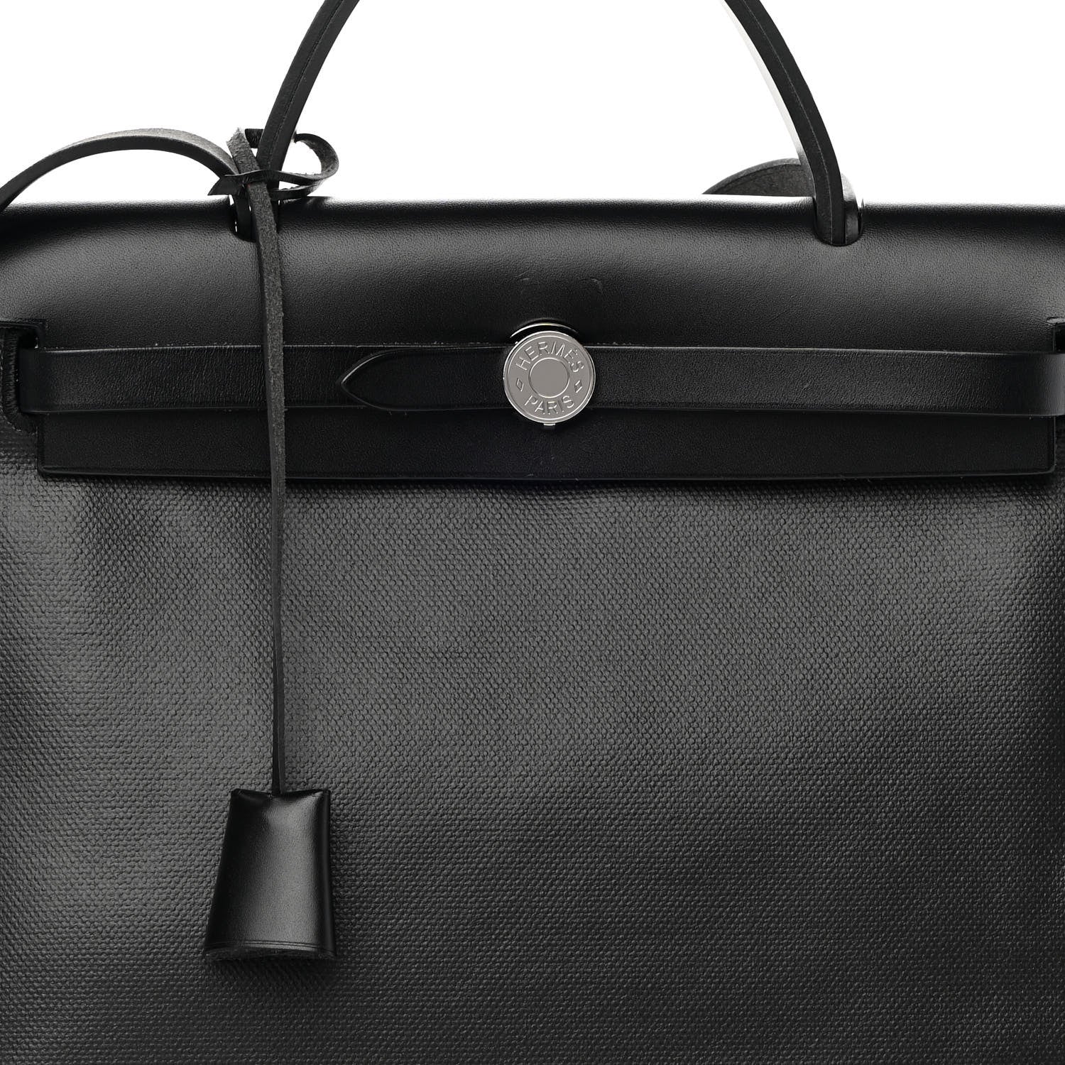 Hermes Toile H Berline Vache Hunter Herbag Zip PM 31 Black Ecru 9 of 15