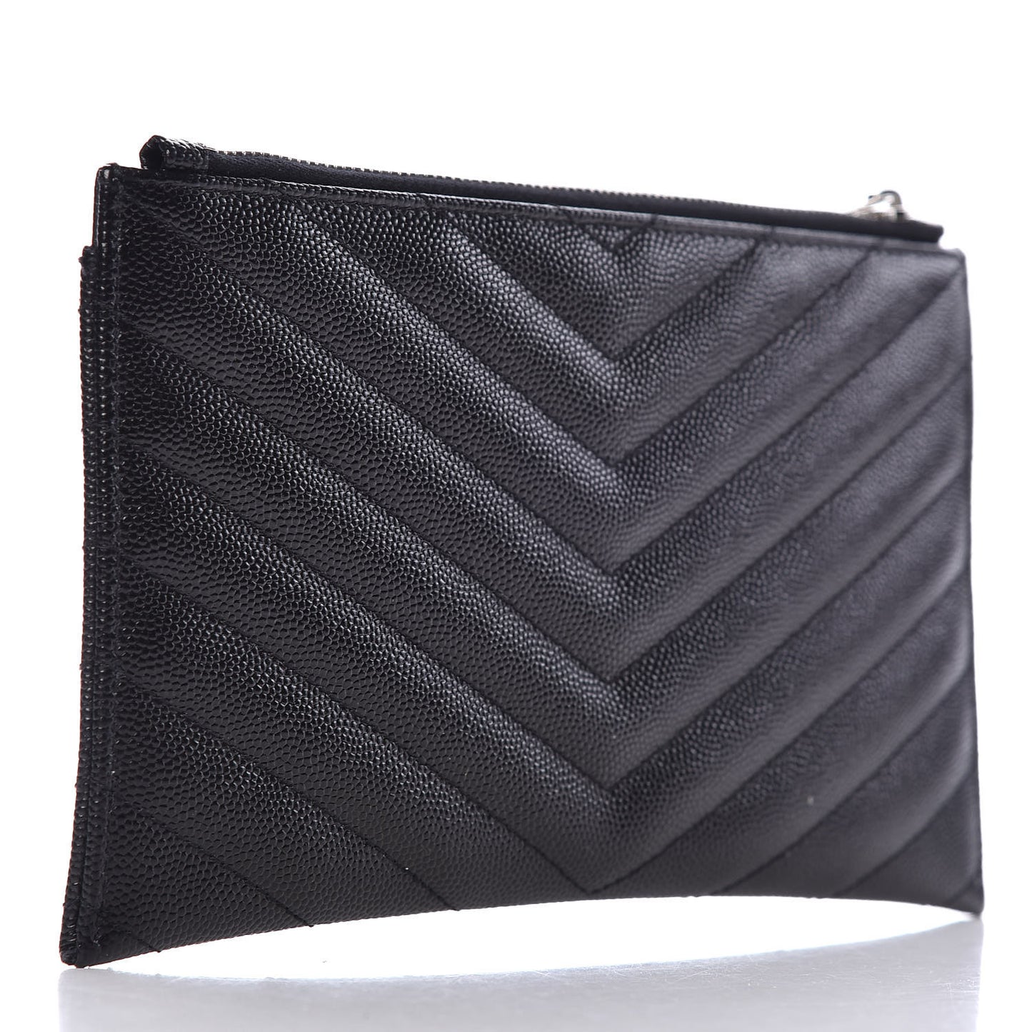 Grain De Poudre Chevron Monogram Bill Pouch Black