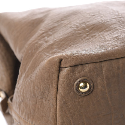 Saint Laurent Pebbled Lambskin Medium Easy Sac Brown 9 of 18